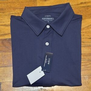 J Crew Jacquard all-day performance shirt - Navy Blue - Large